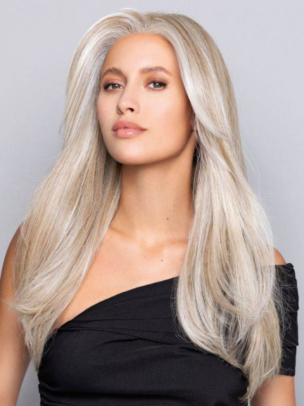 Perücke Nature Deluxe Long: ultralange glatte Haare, unsichtbare Stirnkante