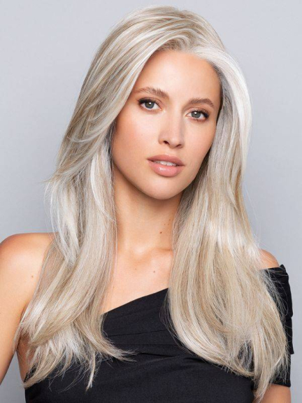 Perücke Nature Deluxe Long: ultralange glatte Haare, unsichtbare Stirnkante