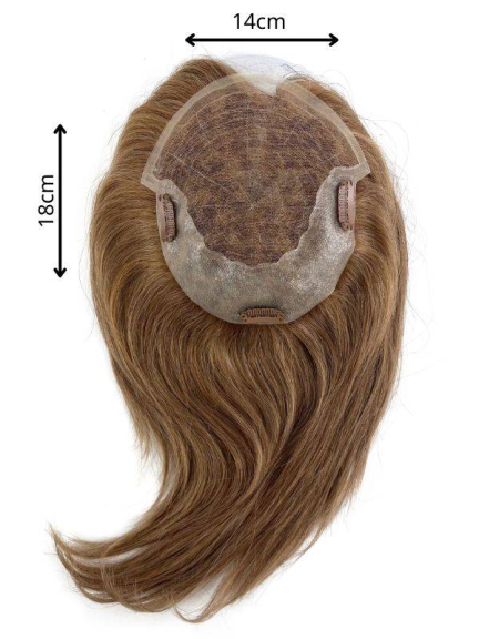 Elite Premium Remy Magic - Volumengeber 100% Echthaar, Monofilament, 18x14 cm