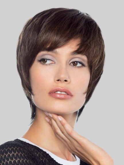 Duo Firenze — kurze Perücke 30% Remy-Haar, unsichtbarer Stirnrand
