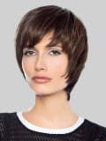 Perücke Duo Firenze Gisela Mayer: kurzer Schnitt mit Pony, unsichtbare Frontbordüre, 30% Remy Hair und Thermofaser.