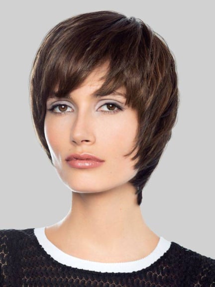 Duo Firenze — kurze Perücke 30% Remy-Haar, unsichtbarer Stirnrand