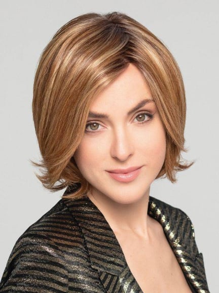 Entdecken Sie Duo Lady — halblange Perücke, freche Strähnen, 30% Remy Hair, medizinischer Komfort