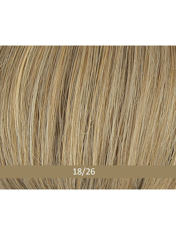 Perücke Duo Tandi Gisela Mayer: mittellanger Stufencarré, ausgedünnter Pony, Mischung aus 30% Remy Hair und hitzebeständiger Fas
