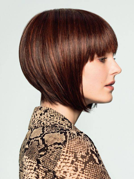 Duo Yuri Mono — Mittellanger abgestufter Bob, gerader Pony, 30% Echthaar