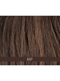 Perücke Duo Yuri Mono Gisela Mayer: mittellanger Stufencarré, gerader Pony, natürliches Volumen, Thermofasern und 30% Remy Hair.