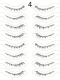 Selbstklebende Wimpern-Tattoos für untere Wimpern: natürlicher Effekt, Aufbringen mit Wasser in 3 Sekunden, wasserfest und langa