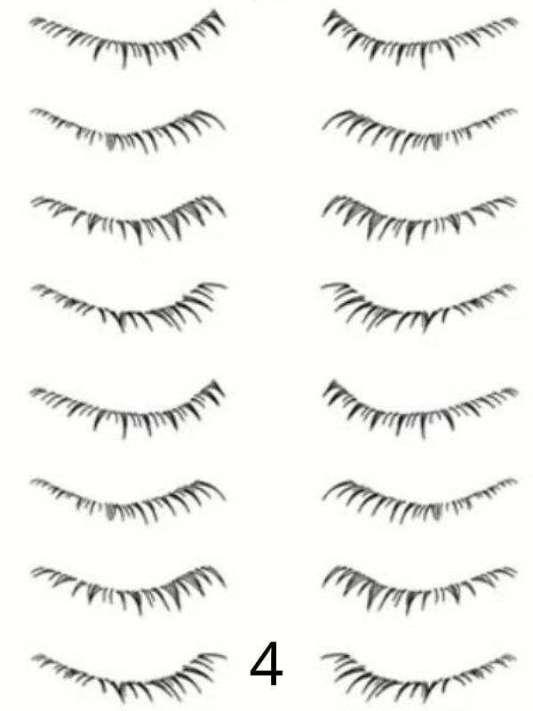 Selbstklebende Wimpern-Tattoos für untere Wimpern: natürlicher Effekt, Aufbringen mit Wasser in 3 Sekunden, wasserfest und langa