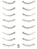 Selbstklebende Wimpern-Tattoos für untere Wimpern: natürlicher Effekt, Aufbringen mit Wasser in 3 Sekunden, wasserfest und langa
