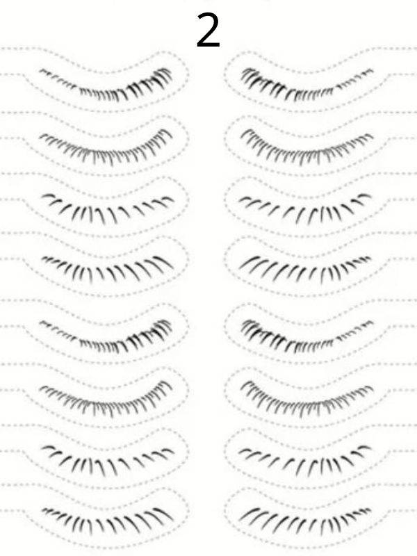 Selbstklebende Wimpern-Tattoos für untere Wimpern: natürlicher Effekt, wasserbasierte Applikation in 3 Sekunden, wasserfest und 