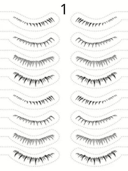 Wimpern-Tattoo-Sticker in 3 Sek. auftragen – natürliche untere Wimpern, wasserfest