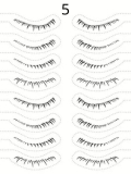 Selbstklebende Wimpern-Tattoos für untere Wimpern: natürlicher Effekt, wasserbasierte Applikation in 3 Sekunden, wasserfest und 