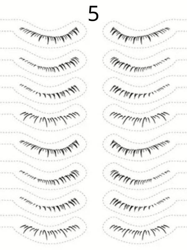 Selbstklebende Wimpern-Tattoos für untere Wimpern: natürlicher Effekt, wasserbasierte Applikation in 3 Sekunden, wasserfest und 