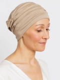 Chemo-Mütze Marlene Uni Rosette La Vedette aus Viskose, nahtlos, Volumeneffekt, ideal für empfindliche Kopfhaut