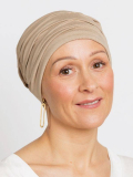 Chemo-Mütze Marlene Uni Rosette La Vedette aus Viskose, nahtlos, Volumeneffekt, ideal für empfindliche Kopfhaut