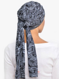 Turban Liz Rosette La Vedette aus Viskose, auf Mütze befestigtes Tuch: rutschfester Halt, vielfältige Knottechniken, sanft zur K