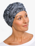 Turban Liz Rosette La Vedette aus Viskose, auf Mütze befestigtes Tuch: rutschfester Halt, vielfältige Knottechniken, sanft zur K