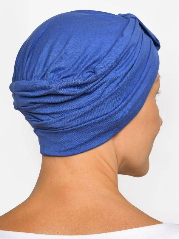 Chemo-Mütze Sophia Rosette La Vedette: Turban mit Schlaufe, natürliches Volumen, weiche und atmungsaktive Viskose, ganztägiger H