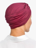 Chemo-Mütze Sophia Rosette La Vedette: Turban mit Schlaufe, natürliches Volumen, weiche und atmungsaktive Viskose, ganztägiger H