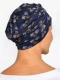 Chemo-Mütze Marlene Printed Rosette La Vedette aus Viskose, nahtlos, Volumeneffekt, sanft für empfindliche Kopfhaut