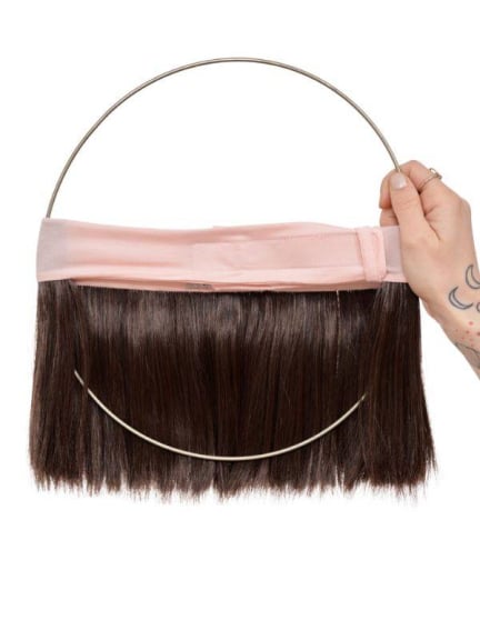 Schieben Sie das Pony-Nacken-Bob Les Franjynes — 2 in 1, verstellbares Stirnband