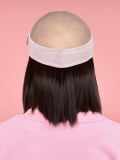 2-in-1-Haarkrone im Bob-Schnitt: hitzebeständiger synthetischer Nacken, verstellbares Stirnband für Turban, Tuch oder Mütze