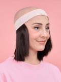 2-in-1-Haarkrone im Bob-Schnitt: hitzebeständiger synthetischer Nacken, verstellbares Stirnband für Turban, Tuch oder Mütze