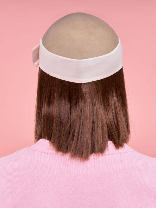 2-in-1-Haarkrone im Bob-Schnitt: hitzebeständiger synthetischer Nacken, verstellbares Stirnband für Turban, Tuch oder Mütze