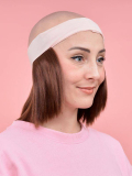 2-in-1-Haarkrone im Bob-Schnitt: hitzebeständiger synthetischer Nacken, verstellbares Stirnband für Turban, Tuch oder Mütze