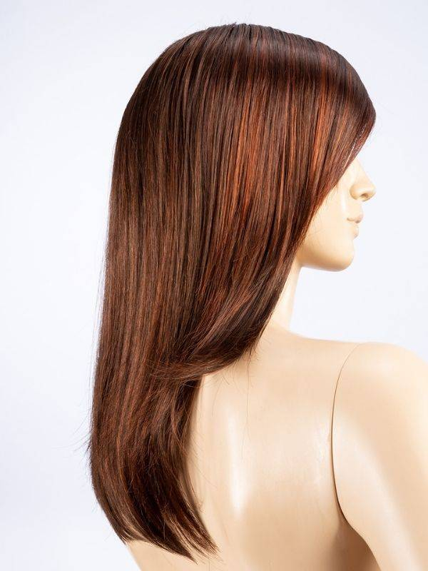 Perücke Impress lang glatt 45 cm mit Pony, Rooted-Effekt (dunkle Ansätze) oder Mix (Balayage), natürlicher und femininer Look
