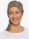 Chemo-Turban Audrey Rosette La Vedette, wendbares Halstuch aus Baumwolle-Viskose, bequem und atmungsaktiv, einfache Knotentechni