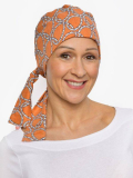 Chemo-Turban Audrey Rosette La Vedette, wendbares Halstuch aus Baumwolle-Viskose, bequem und atmungsaktiv, einfache Knotentechni
