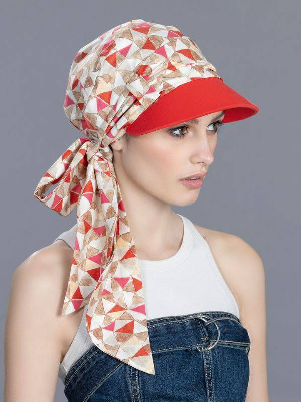 Kappe Capri Ellen Wille aus atmungsaktiver Baumwolle mit Knotenband, 2-in-1-Accessoire für den Sommer