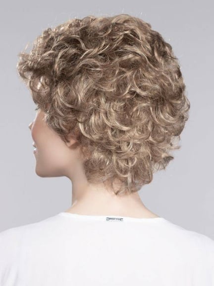 Perücke City mit entspannten Locken, zartem Pony und Rooted Mix