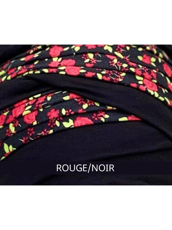 Turban Doris MMParis aus zweifarbiger Bambusfaser, Hütchen-Stil, leicht anzuziehen für natürliches Volumen