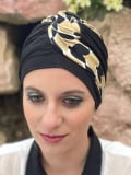 Turban Venus MM Paris aus Bambusfaser, geknoteter Stoff für schönes Volumen, weich, leicht, UV-Schutz, ultra-stylische Farben