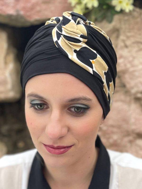 Turban Venus MM Paris aus Bambusfaser, geknoteter Stoff für schönes Volumen, weich, leicht, UV-Schutz, ultra-stylische Farben
