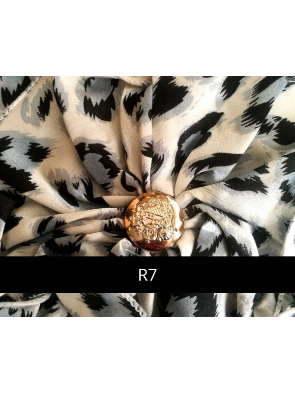 Foulard Romance MMParis zum Knoten auf einem Turban: lange Enden, Volumen und Stil, allein oder als Accessoire zu tragen.
