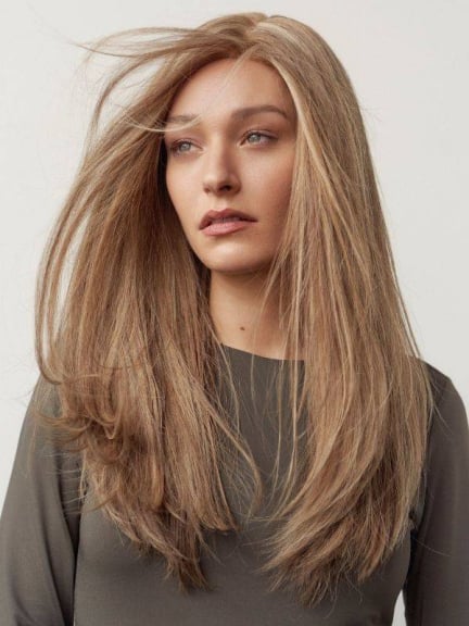 Perücke Esmeralda - langes Haar 100% Rémy Hair, Fronttüll, natürliches Finish