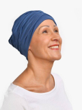 Chemo-Mütze Marlene Uni Rosette La Vedette aus Viskose, nahtlos, Volumeneffekt, ideal für empfindliche Kopfhaut