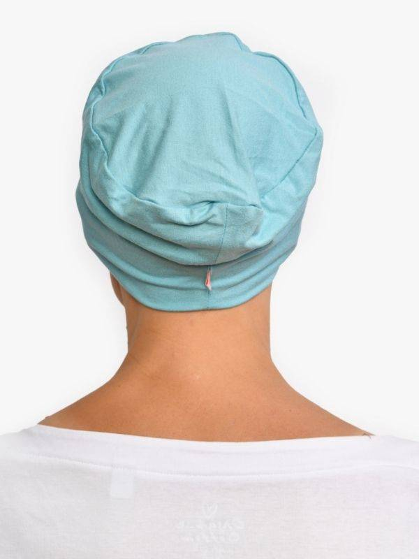 Nacht-Chemo-Mütze Pipa Rosette La Vedette aus Viskose, weich und atmungsaktiv, ohne Nähte und ohne Gummiband