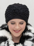 Stirnband Stef, weich gestrickt mit zentraler Kreuzung, breit und warm, ideal für den Winter und alle Frisuren