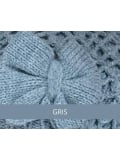 Damen-Béret Sofia MM Paris aus weichem Akriltrikot mit Blume, ideal für den Winter