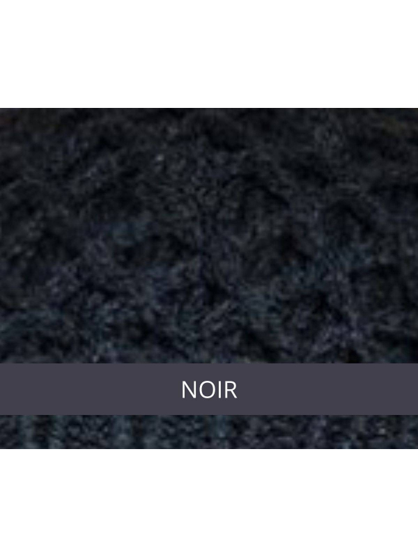 Damen-Béret Sofia MM Paris aus weichem Akriltrikot mit Blume, ideal für den Winter