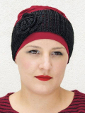 Stirnband Vélia MMParis aus Spitze, allein oder über einem Turban getragen – schickes und glamouröses Accessoire für den Winter