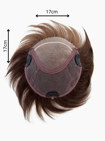 Duo Topper Short – natürlicher Pony, Volumengeber 70% Faser / 30% Remy Haar