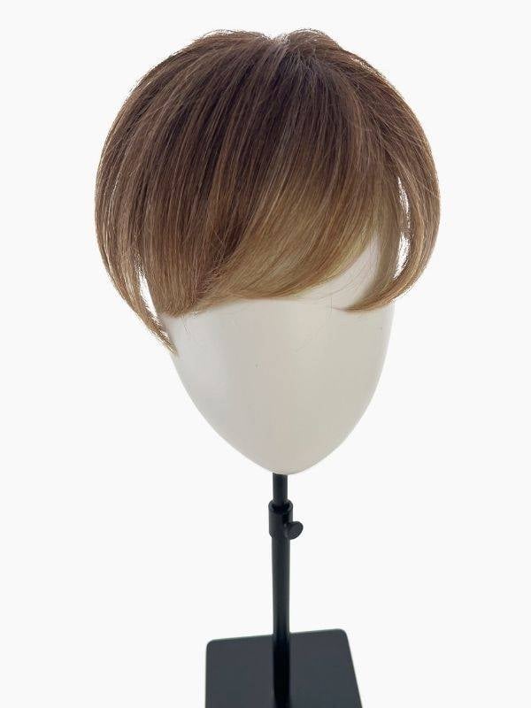 Volumateur Duo Topper Hip Gisela Mayer mit Pony, Monofilament, 4 Clips, 16x15 cm (70% hitzebeständige Faser, 30% Remy Hair