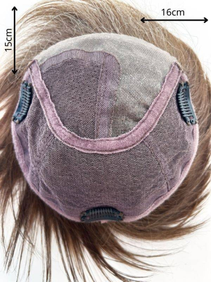 Duo Topper Hip – natürlicher Pony, 16x15 cm, 4 Clips