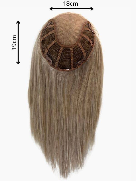 Remy Topper Extra Lace - Volumengeber 100% Remy-Echthaar, 19x18cm, unsichtbare Frontlinie