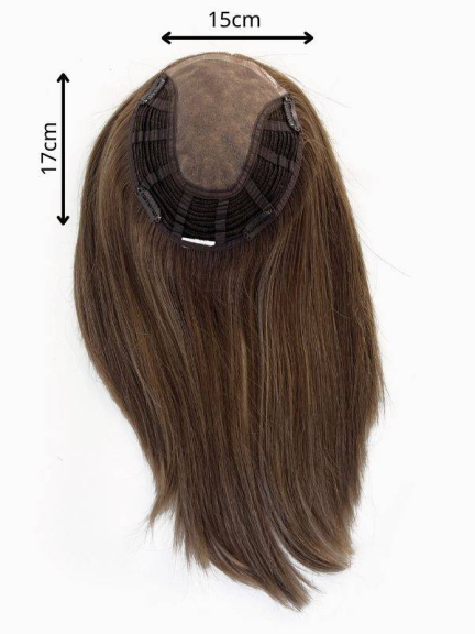 Remy Topper Extra - Volumengeber 15x17 cm aus 100% Remy-Echthaar (≈40 cm)